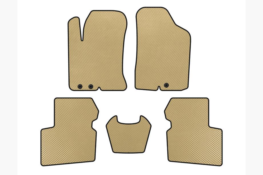 Kia Cerato 2 2010–2013 EVA-bilmattor (SD, Beige) Image
