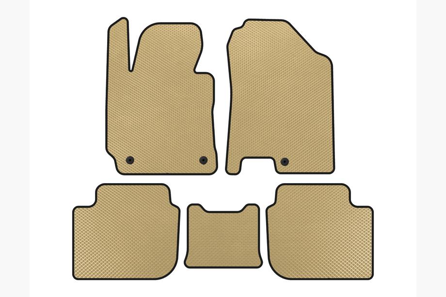 Kia Cerato 3 2013–2018 EVA-bilmattor (SD, Beige) Image