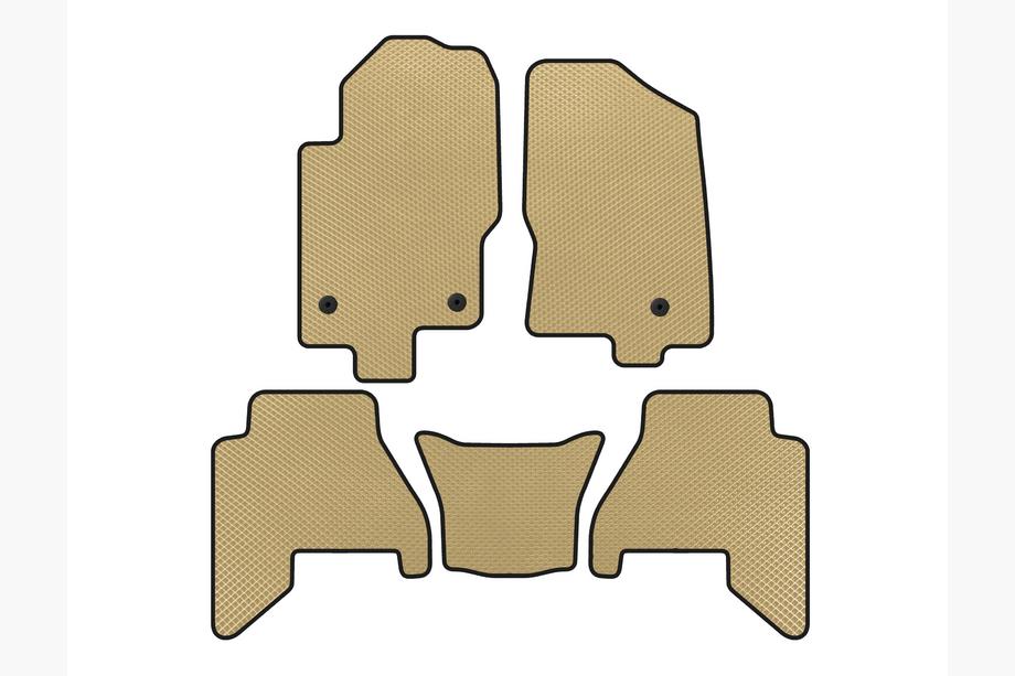 Nissan Pathfinder R51 2005–2014 EVA V2 golvmattor (2 rader, beige, 2010-2014) Image