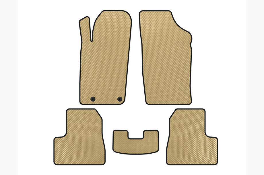 Peugeot 206 1998–2024 EVA-golvmattor (2009-2013, Beige) Image