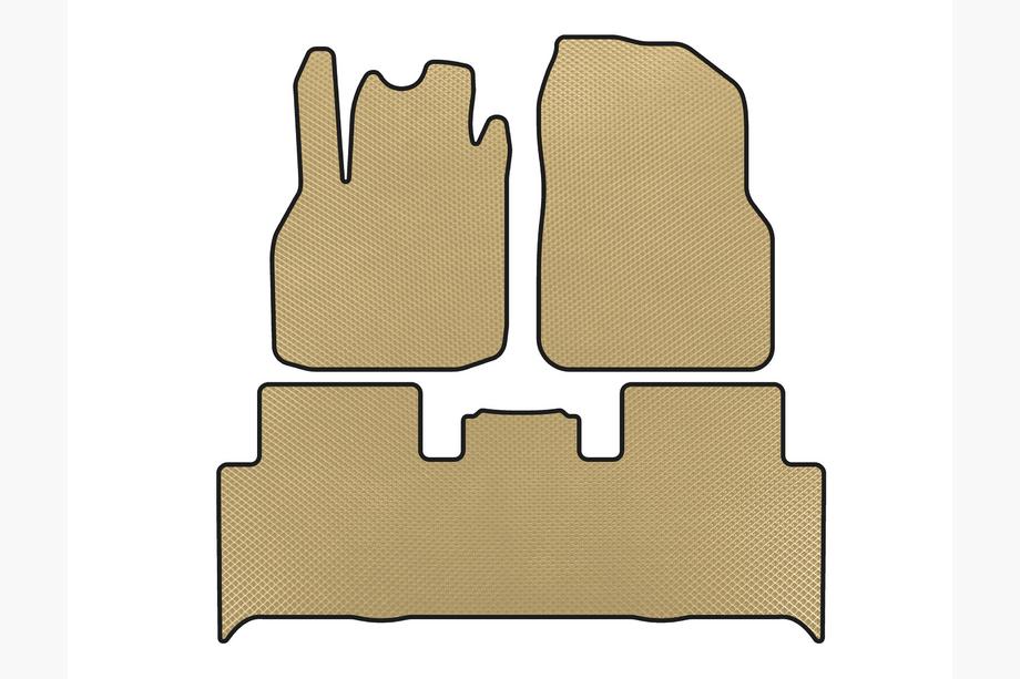 Renault Scenic/Grand 2003–2009 EVA bilmattor (2 rader, beige) Image