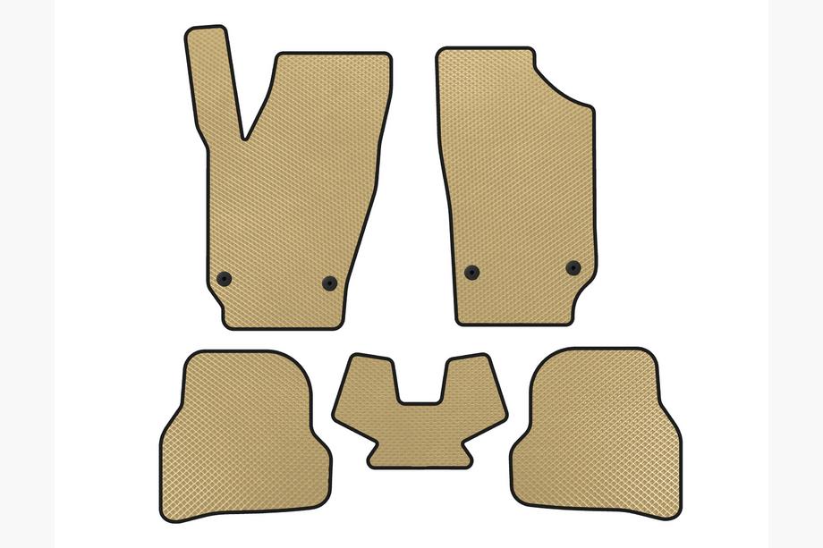 Seat Ibiza 2010–2017 EVA bilmattor (2010-2012, HB, 5-dörrars, beige) Image