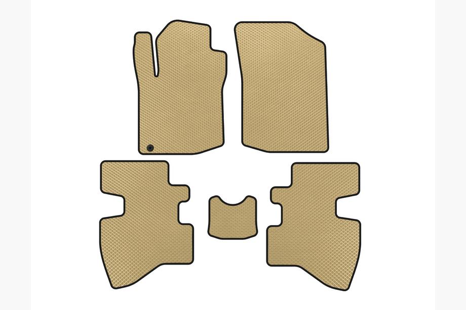 Toyota Aygo 2007–2014 EVA-mattor (2007-2009, HB, 3-dörrars, Beige) Image