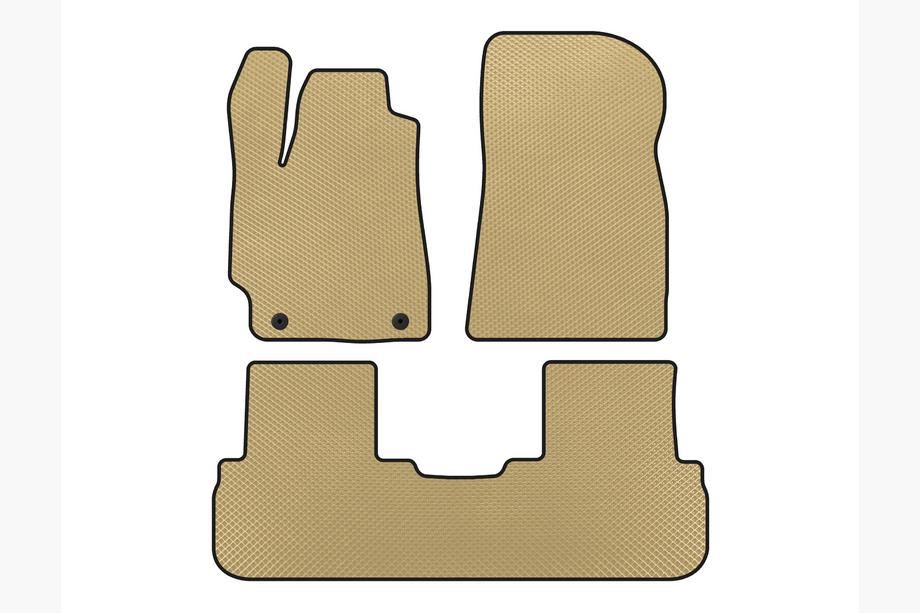 Toyota Highlander 2008–2013 EVA bilmattor (2 rader, beige) Image