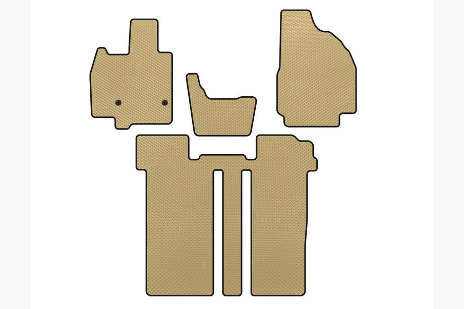 Toyota Previa 2006–2019 EVA bilmattor (2 rader, 6-sits, beige) Image
