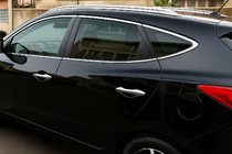 Hyundai IX-35 2010–2015 Set kromade fönsterlister runt om (10 st, rostfritt stål) foto 1