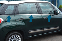 Fiat 500/500L 2013–2022 Fönsterlister (6 st, rostfritt stål) foto 2
