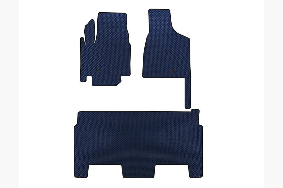 Dodge Grand Caravan V 2008–2020 EVA-bilmattor (2008-2020, 2 rader, 8-sits/Utrustningsnivå SXT, blå) Image