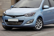 Hyundai I-20 2012–2014 Dekorlister för grill (2 st, rostfritt stål) foto 1