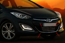 Hyundai I-30 2012–2017 Lister för nedre grill och runtom STYLE (rostfritt stål) foto 1