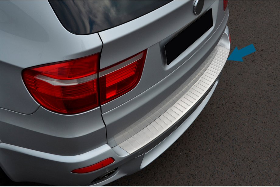 BMW X5 E70 2007–2013 Bakre stötfångarskydd OmsaLine (rostfritt) Image