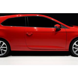 Kromlister för sidorutor (3-dörrars, 6 st, rostfritt stål) Seat Leon 2013–2020 foto 1