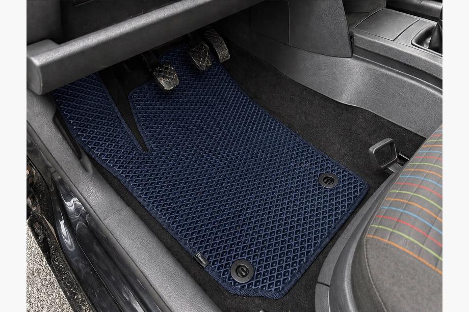 Volkswagen Polo 2001–2009 EVA bilmattor (HB, 3/5-dörrars, blå) Image