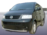 Volkswagen T5 Multivan 2003–2010 Främre frontbåge, enkel (rostfritt) foto 2