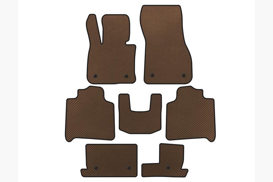 BMW 2-serien Active Tourer F45/F46 2014–2021 EVA bilmattor (för F46, 3 rader, brun) Image