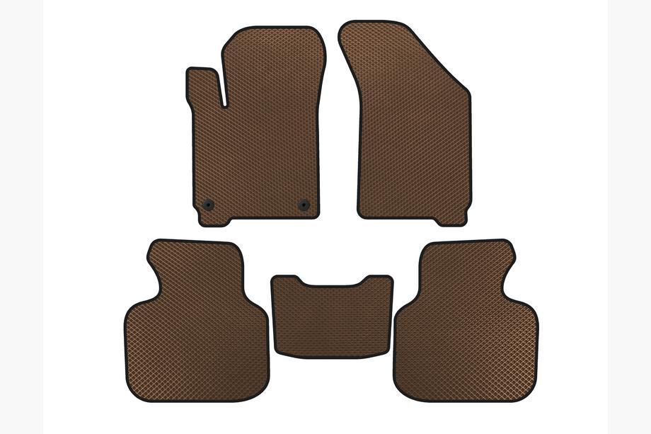 Dodge Journey 2008–2020 EVA golvmattor (2011-2020, 7-sits, Brun) Image