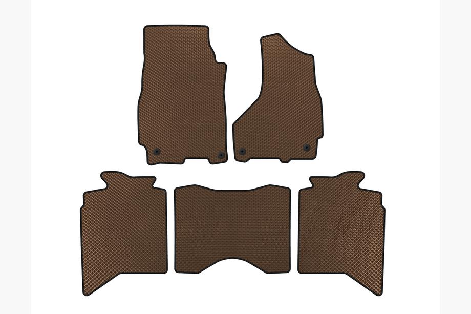 Dodge RAM (DS/DJ/D2) 2009–2024 EVA bilmattor (2013+, 5-sits, Brun) Image