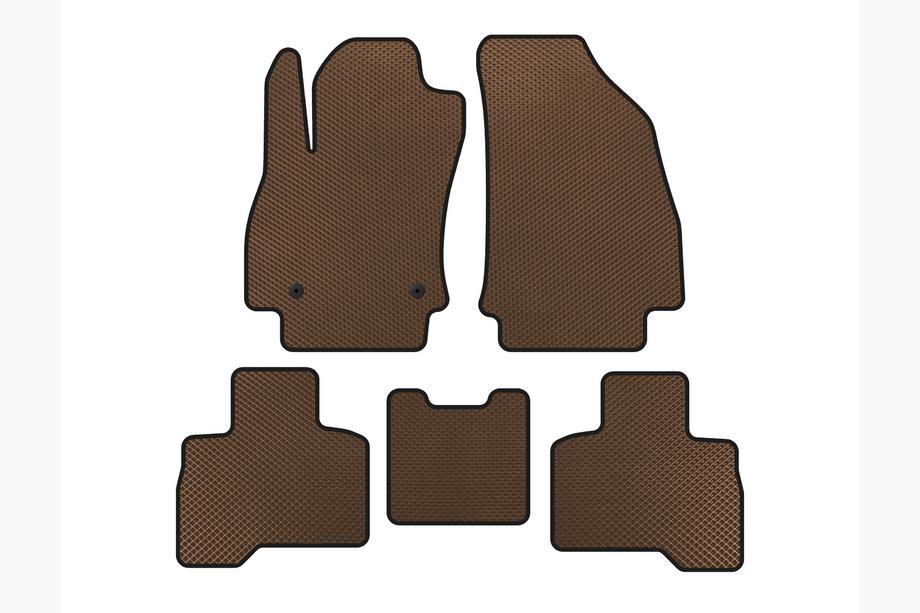 Fiat Fiorino/Qubo 2008–2024 EVA bilmattor (För Qubo 2008-2016, Brun) Image