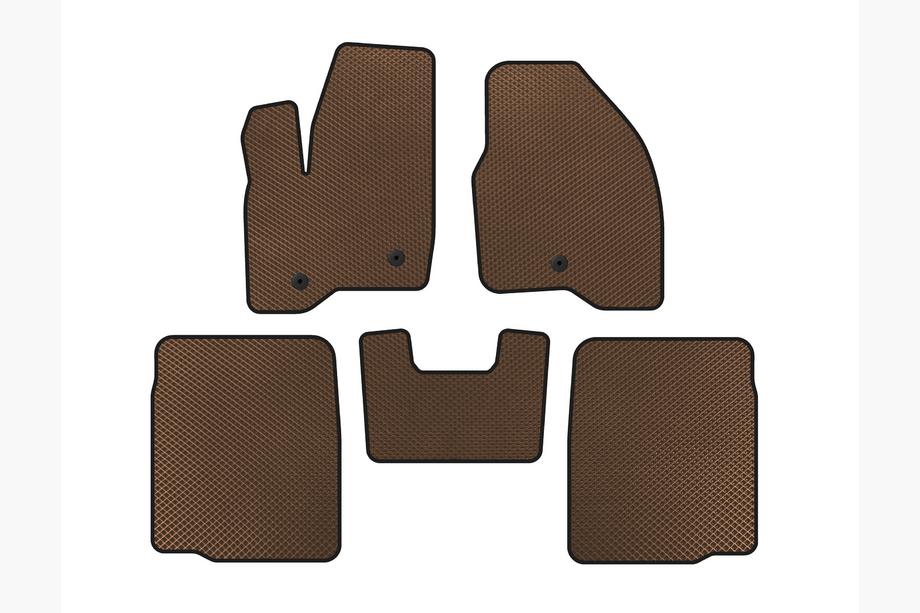 Ford Explorer 2011–2019 EVA-bilmattor (2 rader, 2011-2015, Brun) Image