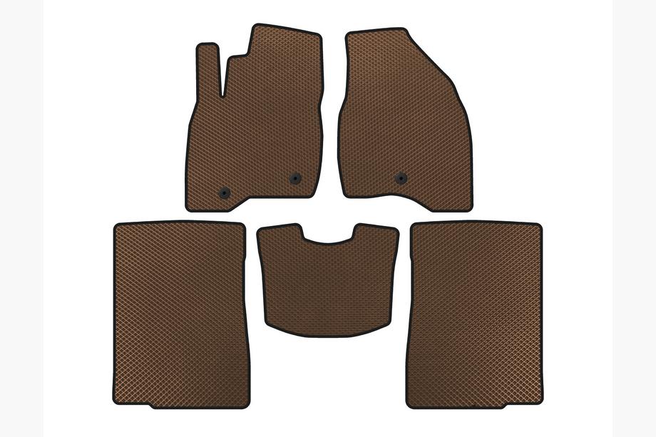 Ford Explorer 2011–2019 EVA-bilmattor (2015-2017, 2 rader, 7-sits, brun) Image