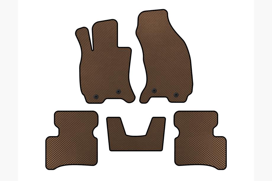 Jaguar X-Type 2001–2009 EVA-bilmattor (SD, golvmonterad gaspedal, brun) Image