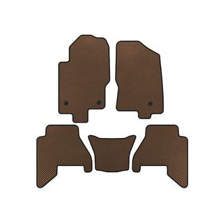 EVA V2 golvmattor (2 rader, brun, 2010-2014) Nissan Pathfinder R51 2005–2014