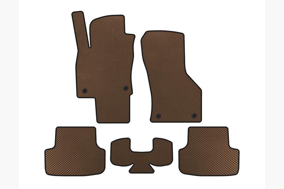 Seat Leon 2013–2020 EVA bilmattor (brun) Image
