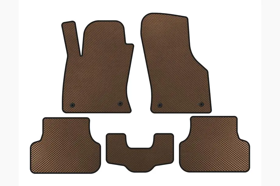 Seat Leon 2013–2020 EVA-golvmattor (2013-2016, SW, Brun) Image