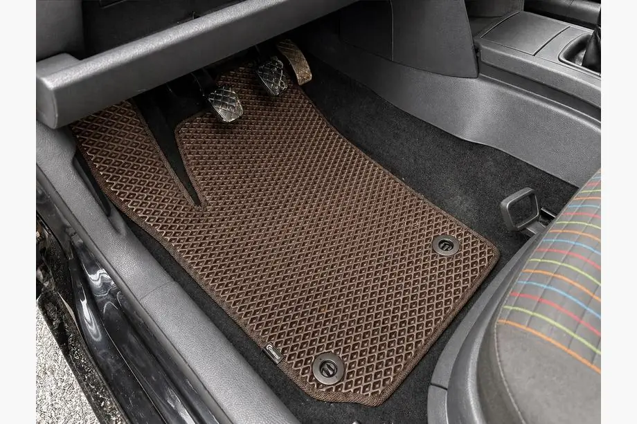 Volkswagen Polo 2001–2009 EVA bilmattor (HB, 3/5-dörrars, brun) Image