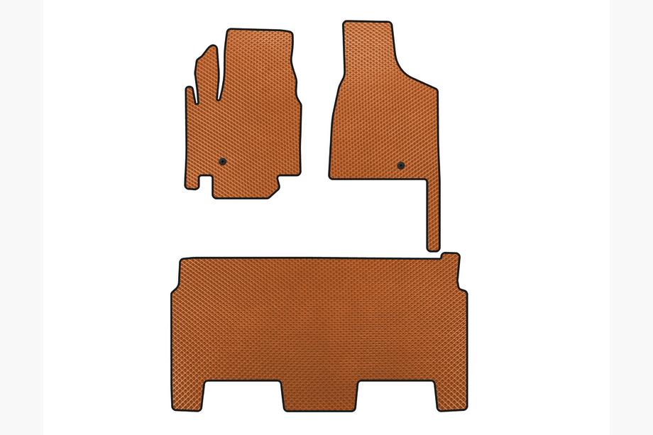 Dodge Grand Caravan V 2008–2020 EVA bilmattor (2008-2020, 2 rader, 8-sits/Utrustningsnivå SXT, Orange) Image