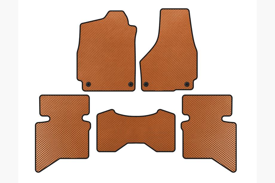 Dodge RAM (DS/DJ/D2) 2009–2024 EVA golvmattor (2009+, 5-sits/4-sits hytt, Orange) Image