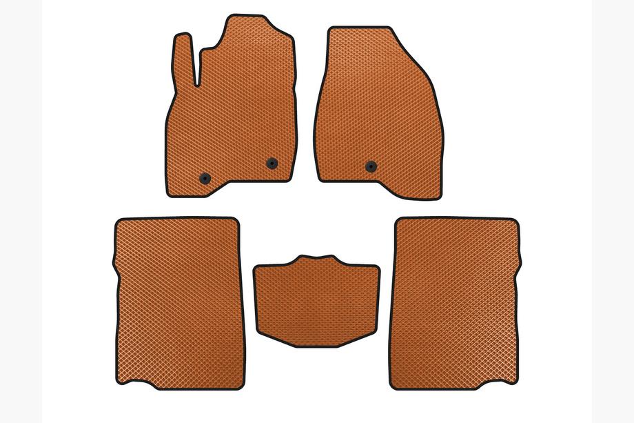 Ford Explorer 2011–2019 EVA bilmattor (2017-2019, 2:a raden, 7-sits, Orange) Image