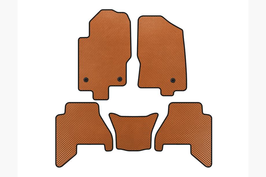 Nissan Pathfinder R51 2005–2014 EVA V2 bilmattor (2 rader, Orange, 2010-2014) Image