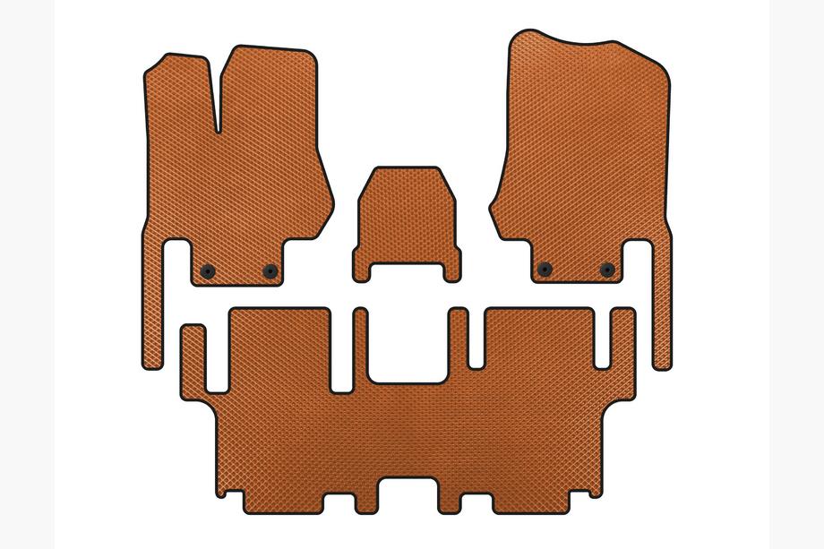 Nissan Quest 2011–2017 EVA-mattor (2 rader, 7-sits, orange) Image