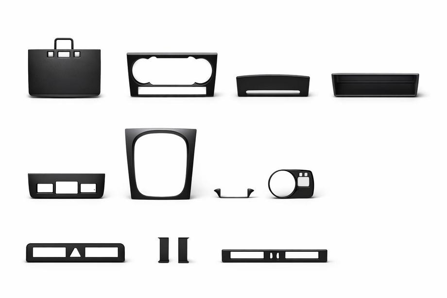 Audi A3 2003–2012 Dekorativa instrumentpanelsinlägg (Hartman) Kolfiber Image