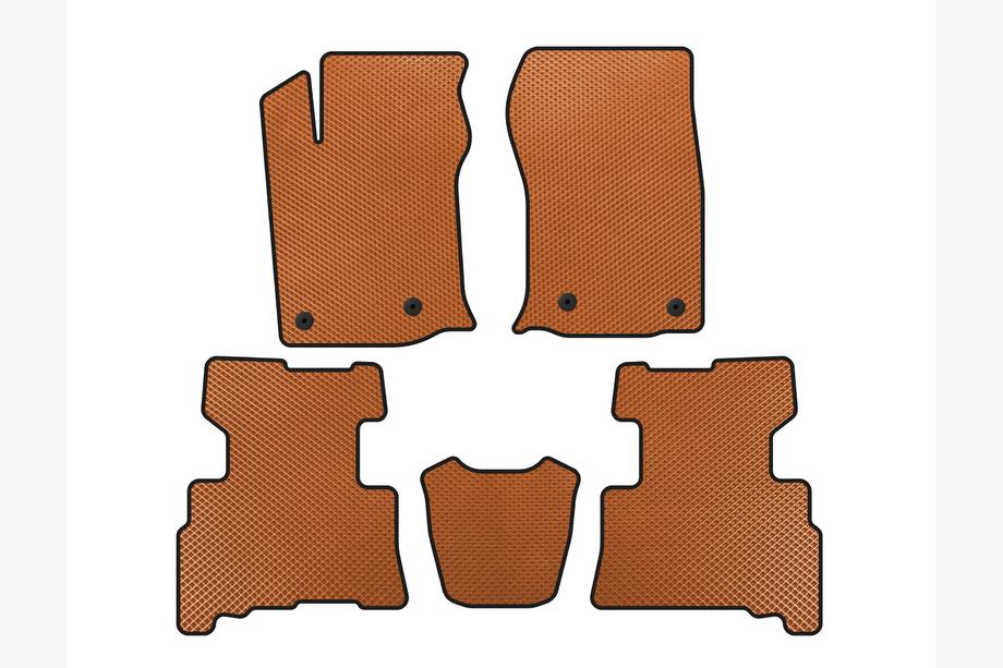 Toyota 4Runner 2009–2024 EVA bilmattor (2 rader, 2014-2024, 7-sits, Orange) Image