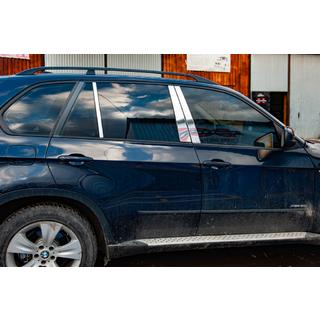 Dörrstolpslister (rostfritt stål) BMW X5 E70 2007–2013 foto 1