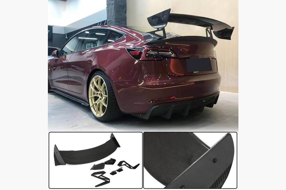 Tesla Model 3 2017– Spoiler V6 (2017-2023, kolfiber) Image