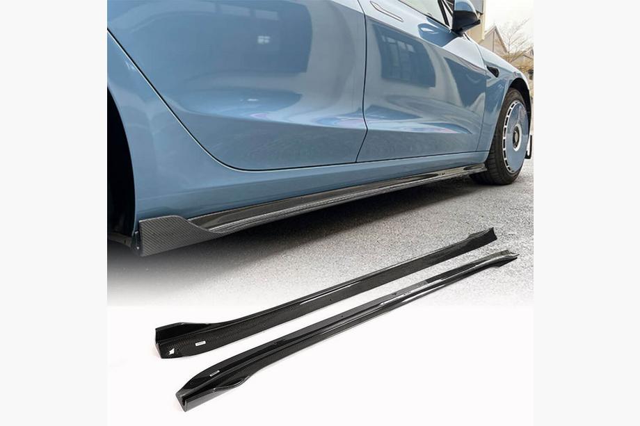 Tesla Model 3 2017– Sidoskärtsförlängningar V3 (2017-2023, Kolfiber) Image