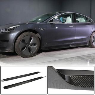 Sidoskirts V4 (2017-2023, kolfiber) Tesla Model 3 2017– foto 1