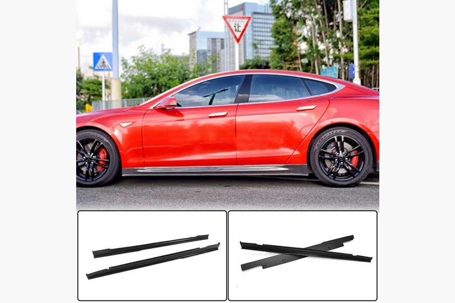 Tesla Model S 2012– Sidokjolar Carbon V3 (2014-2020) Foto 1