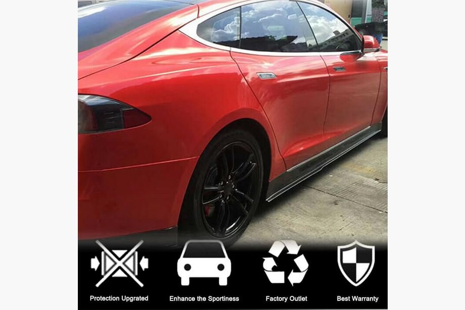 Tesla Model S 2012– Sidokjolar Carbon V3 (2014-2020) Foto 2
