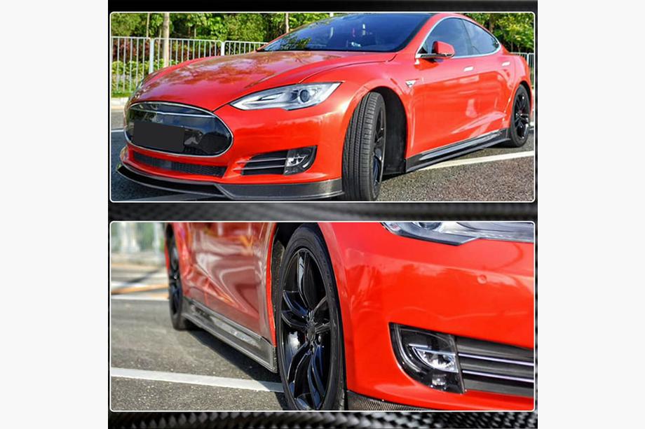 Tesla Model S 2012– Sidokjolar Carbon V3 (2014-2020) Foto 3