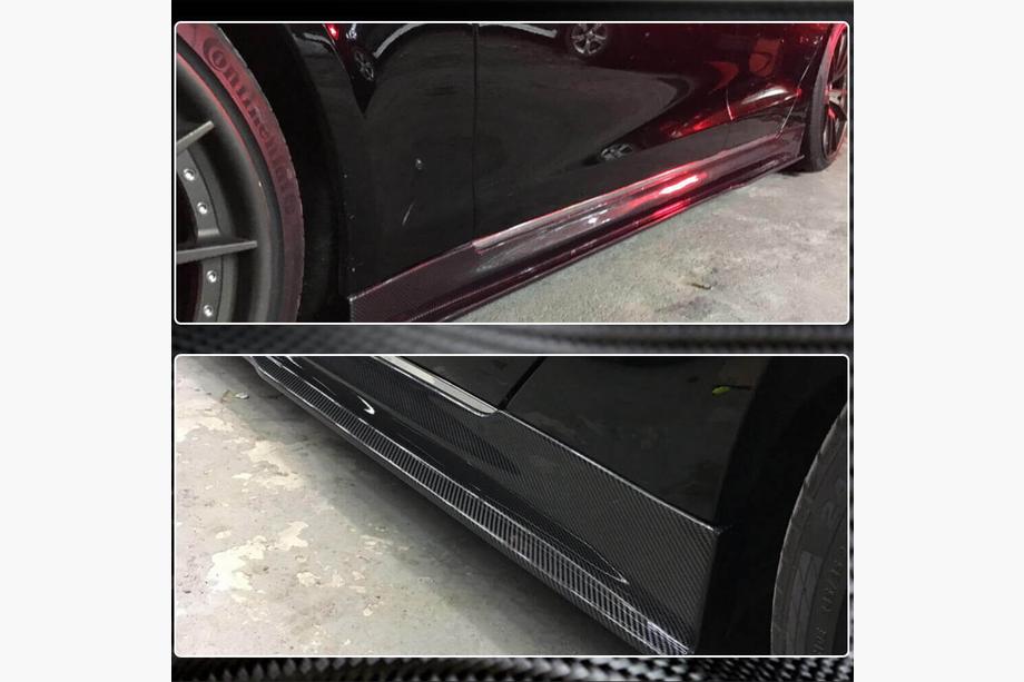 Tesla Model S 2012– Sidokjolar Carbon V3 (2014-2020) Foto 4