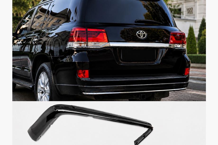 Toyota Land Cruiser 200 2007–2021 Bakre diffuser med krom 2016-2021 (Executive 2019/2021) Svart färg Image