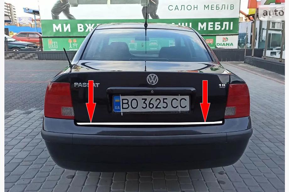 Volkswagen Passat B5 1997–2005 Bakluckelist SD 1996-2001 (rostfritt stål) Foto 1