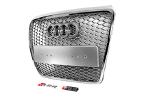 Audi A6 C6 2004–2011 Frontgrill i RS-stil (grå med krom) foto 3