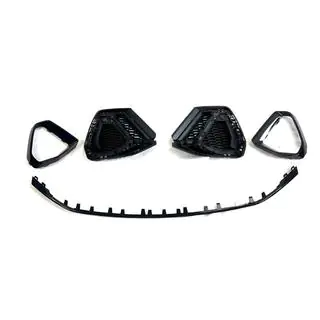 Dimljusgaller med frontläpp (2 st, svart) foto 2