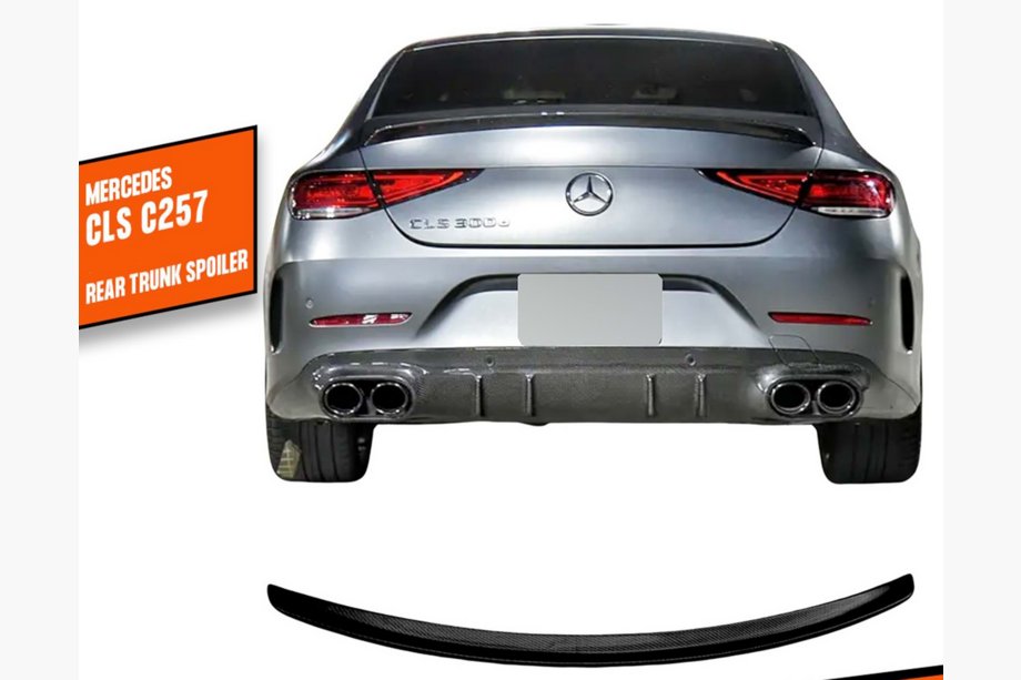 Mercedes CLS C257 2018– DPT spoiler (svart högglans) Image