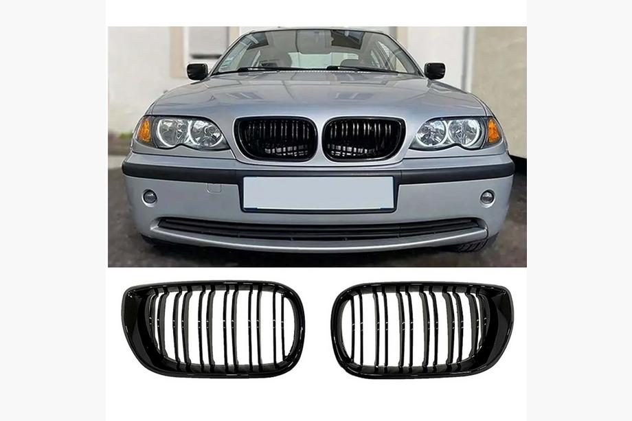 BMW 3-serie E46 1998–2006 Njurgrillar M-Look DPT (2001-2005, blank svart) Foto 3